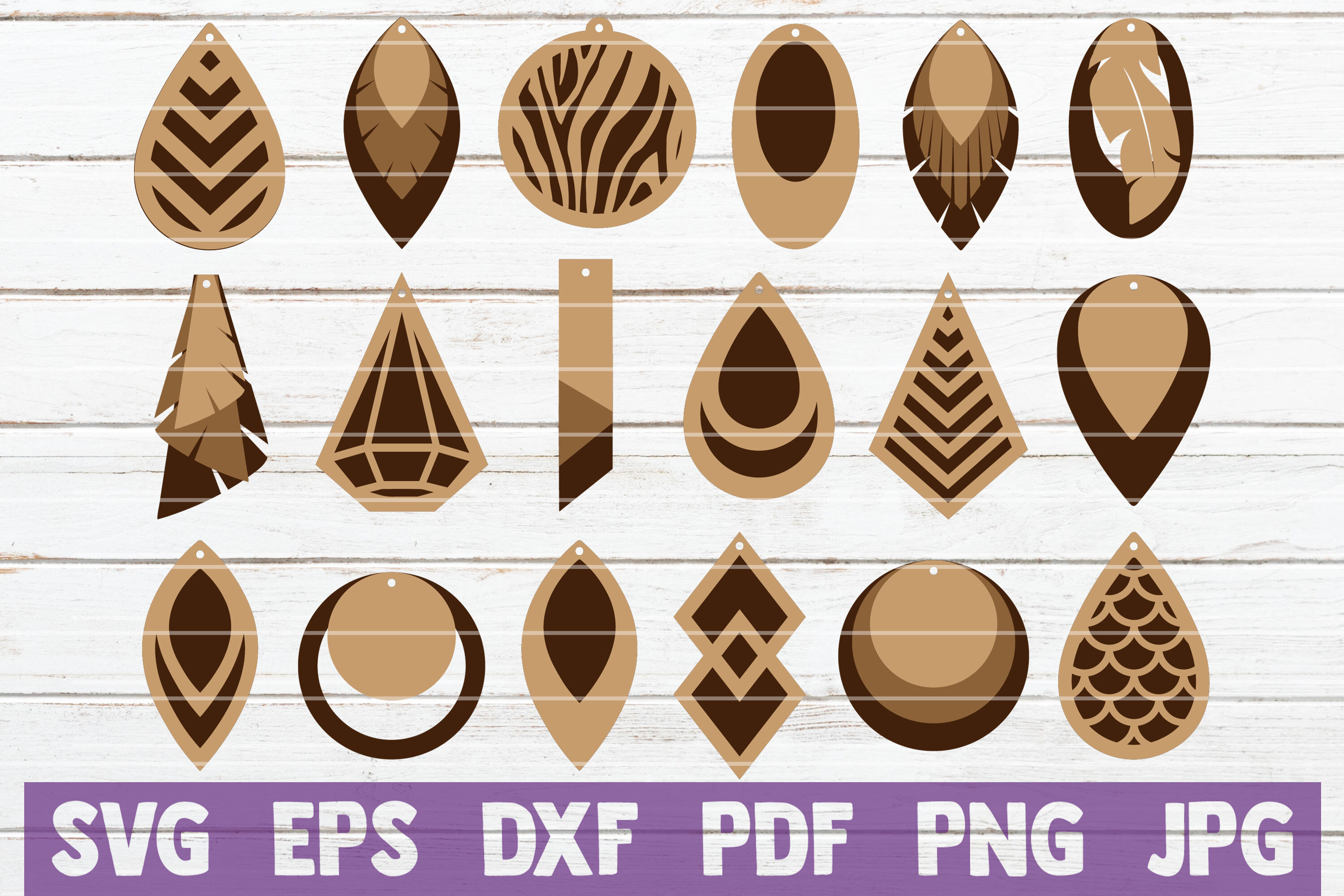 Download Earrings Bundle | SVG Cut File Templates By ...