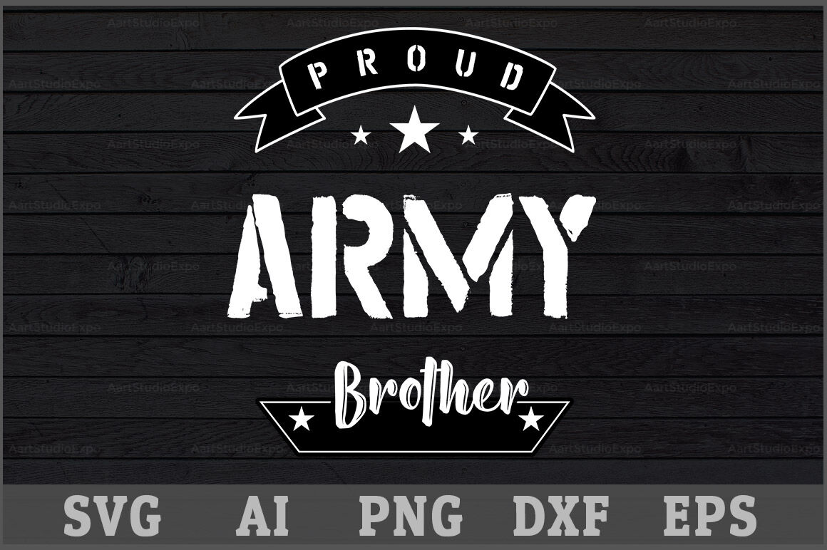 Download Proud Army Brother SVG Design By Creative Art ...