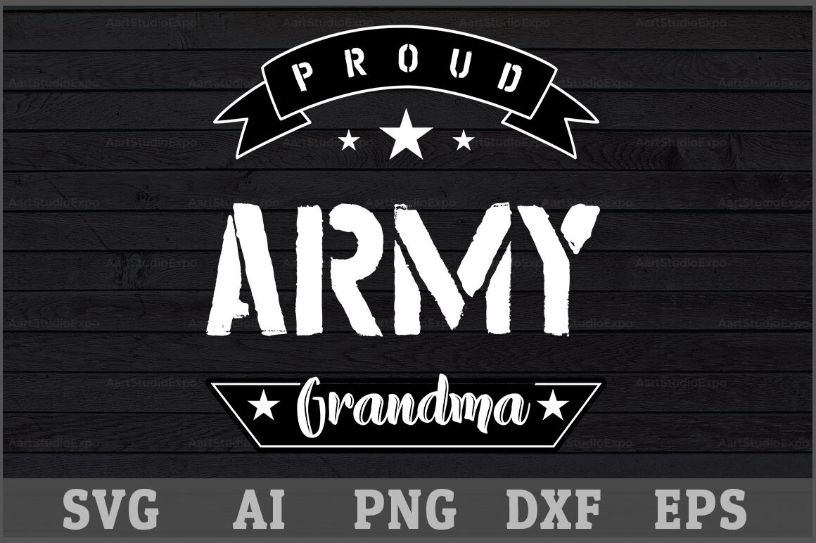 Download Proud Army Grandma SVG Design By Creative Art ...
