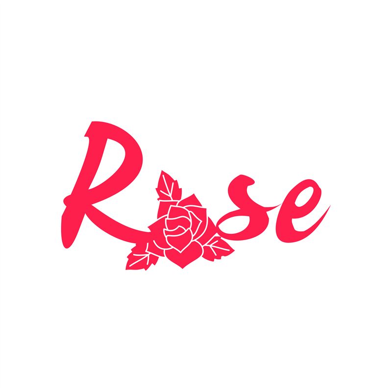 Pink fashion word rose symbol By SmartStartStocker | TheHungryJPEG