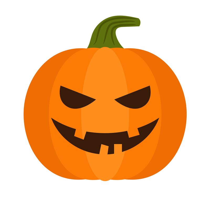 Vector halloween pumpkin with sinister smiling face By ...