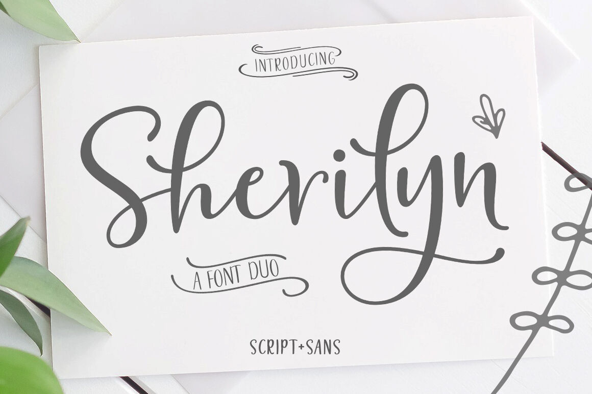Sherilyn Script Font Duo By Zane Studio Thehungryjpeg Com