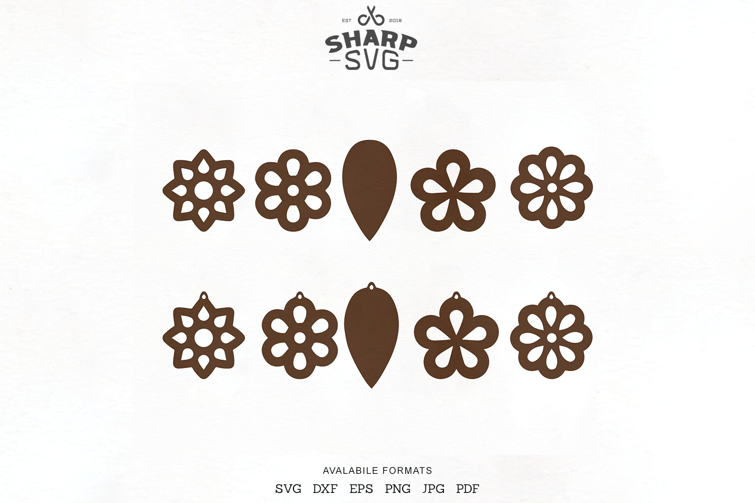 Download Flowers Leather Earrings Svg Earrings Cutting Template By Sharpsvg Thehungryjpeg Com