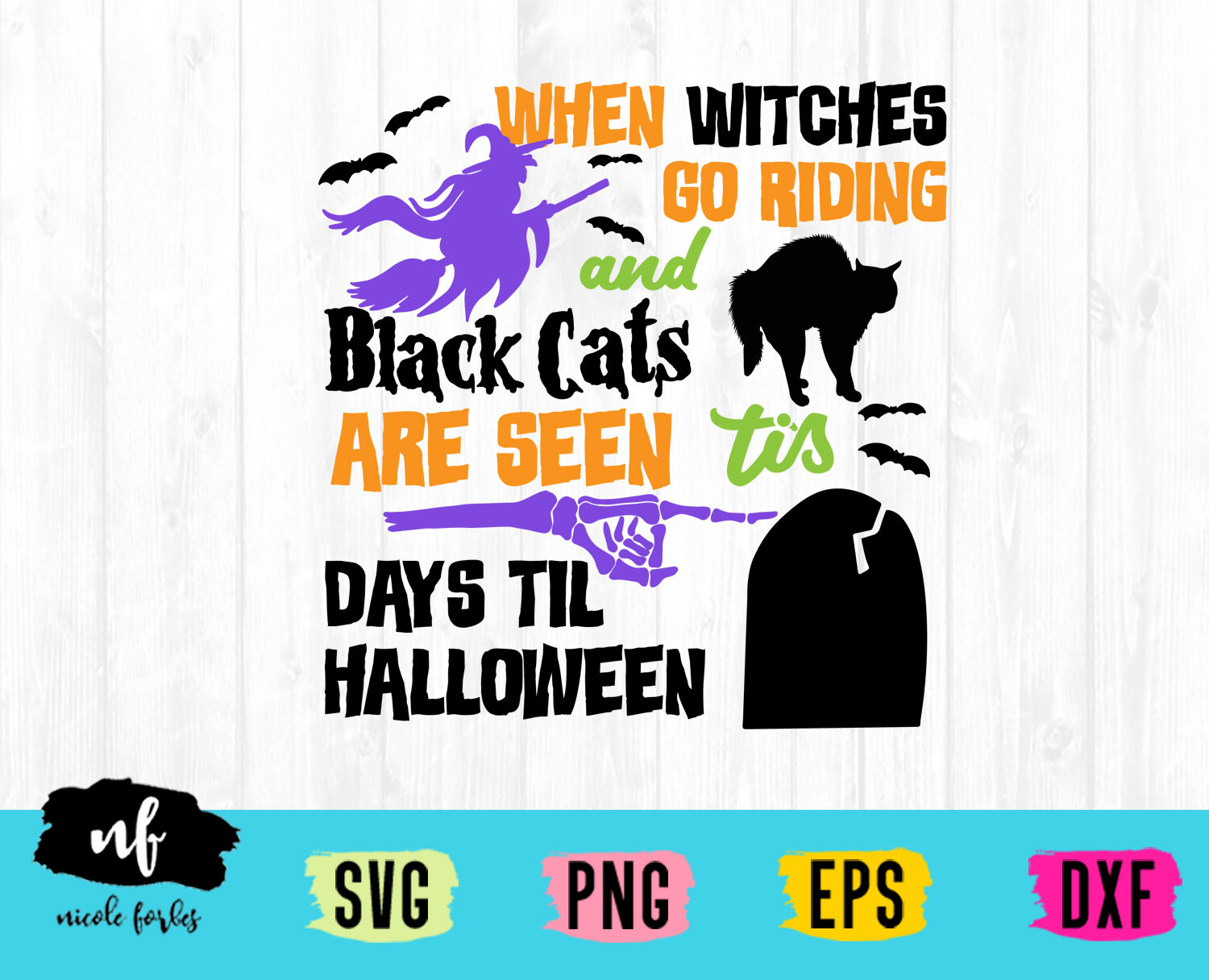 Halloween Countdown By Nicole Forbes Designs Thehungryjpeg Com
