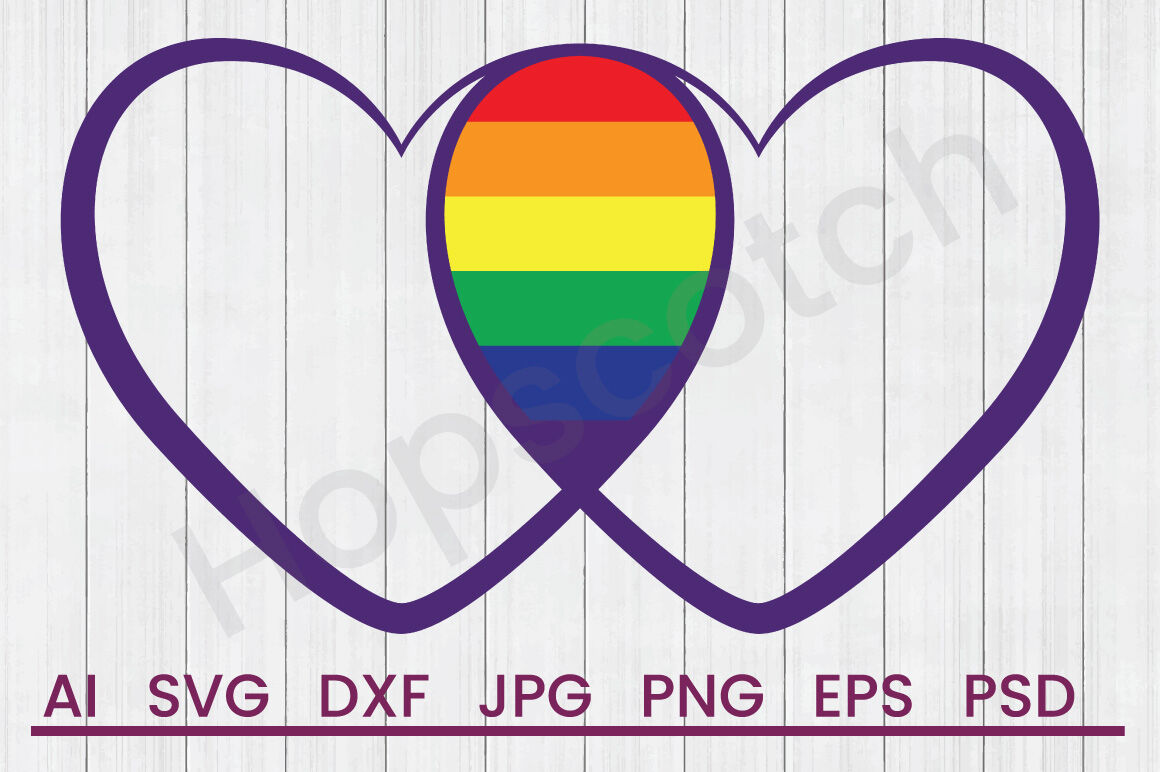Gay Pride Hearts - SVG File, DXF File By Hopscotch Designs | TheHungryJPEG