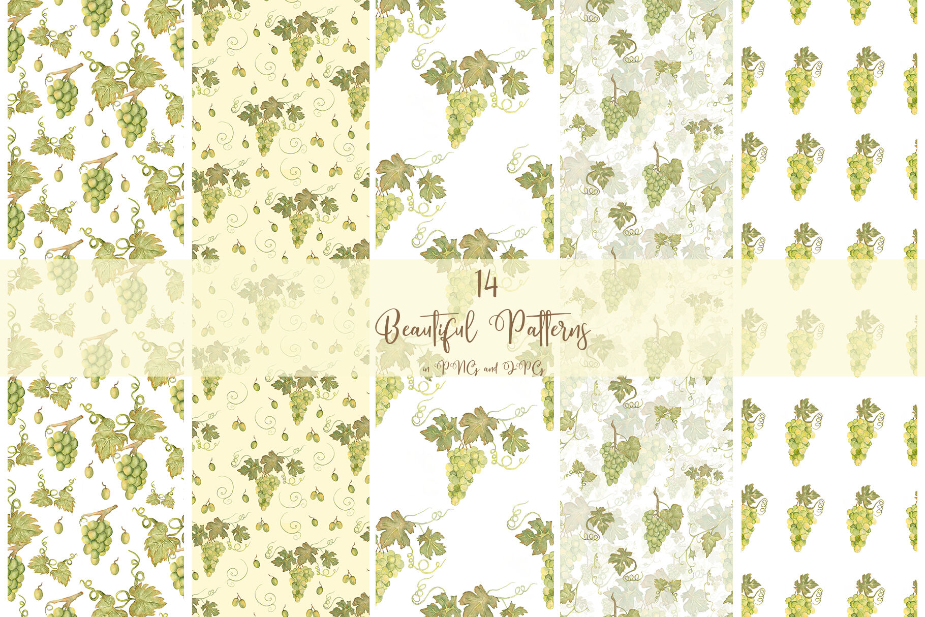 Watercolor Grapes By Maya Navits | TheHungryJPEG.com