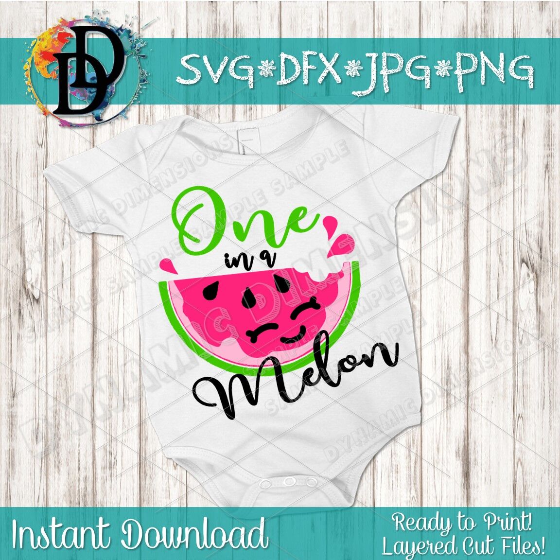 One In A Melon Svg Watermelon Svg Melon Svg Watermelon Clipart Ba By Dynamic Dimensions Thehungryjpeg Com