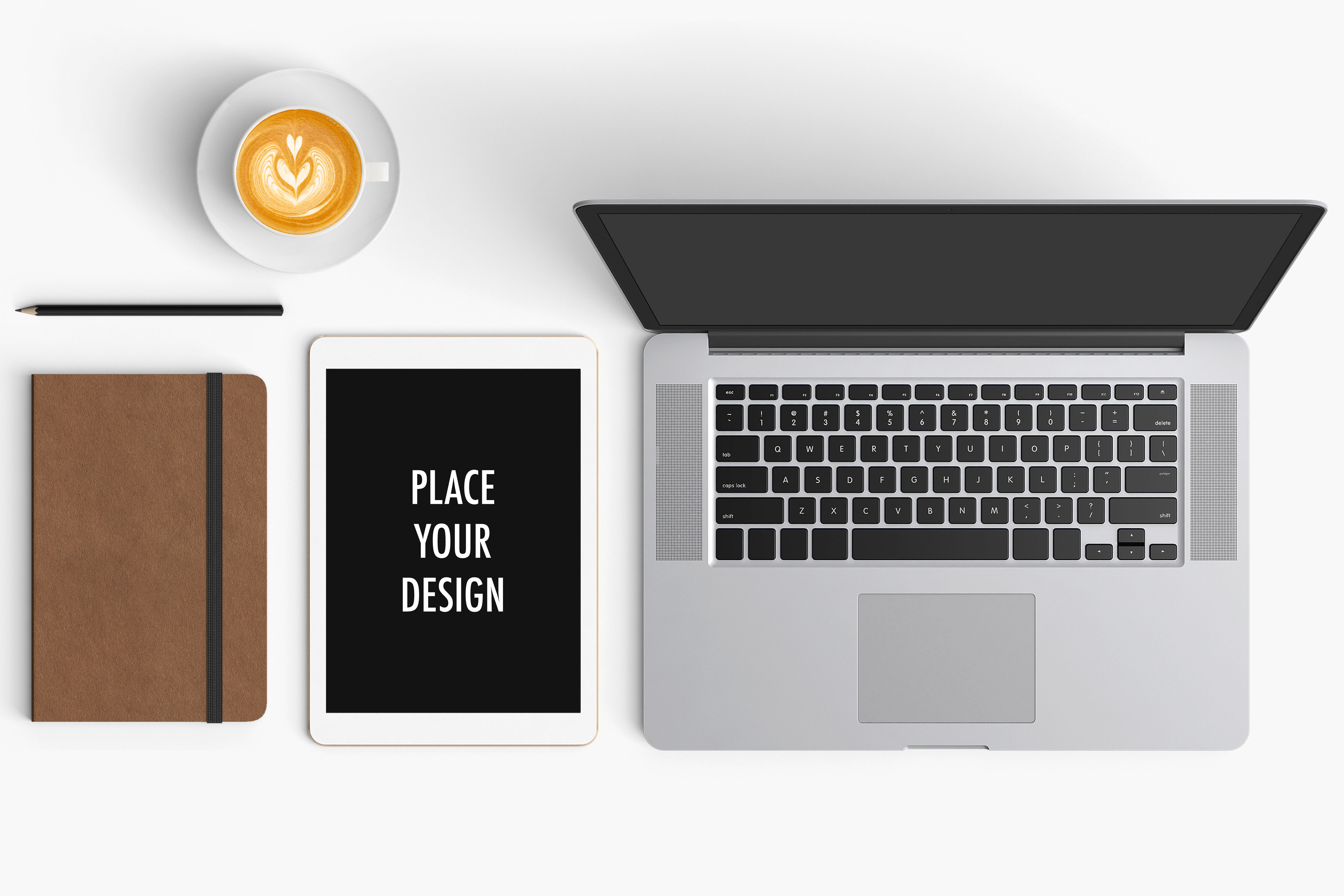 Download Modern workspace Mockup. Top view. By Komkrit.Npps ...