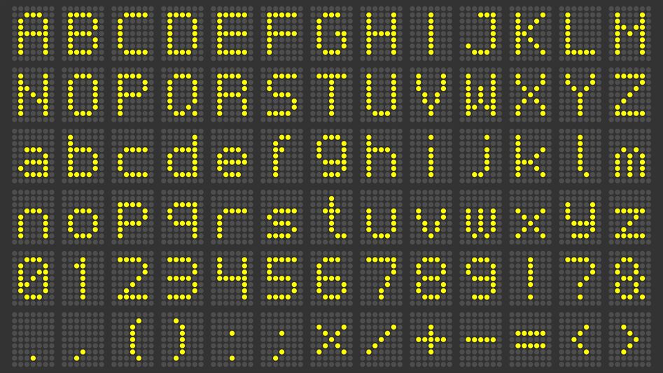 Led Display Font Digital Scoreboard Alphabet Electronic Sign Numbers By Tartila Thehungryjpeg Com