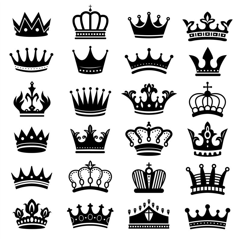 Royal Crown Silhouette King Crowns Majestic Coronet And Luxury Tiara By Tartila Thehungryjpeg Com