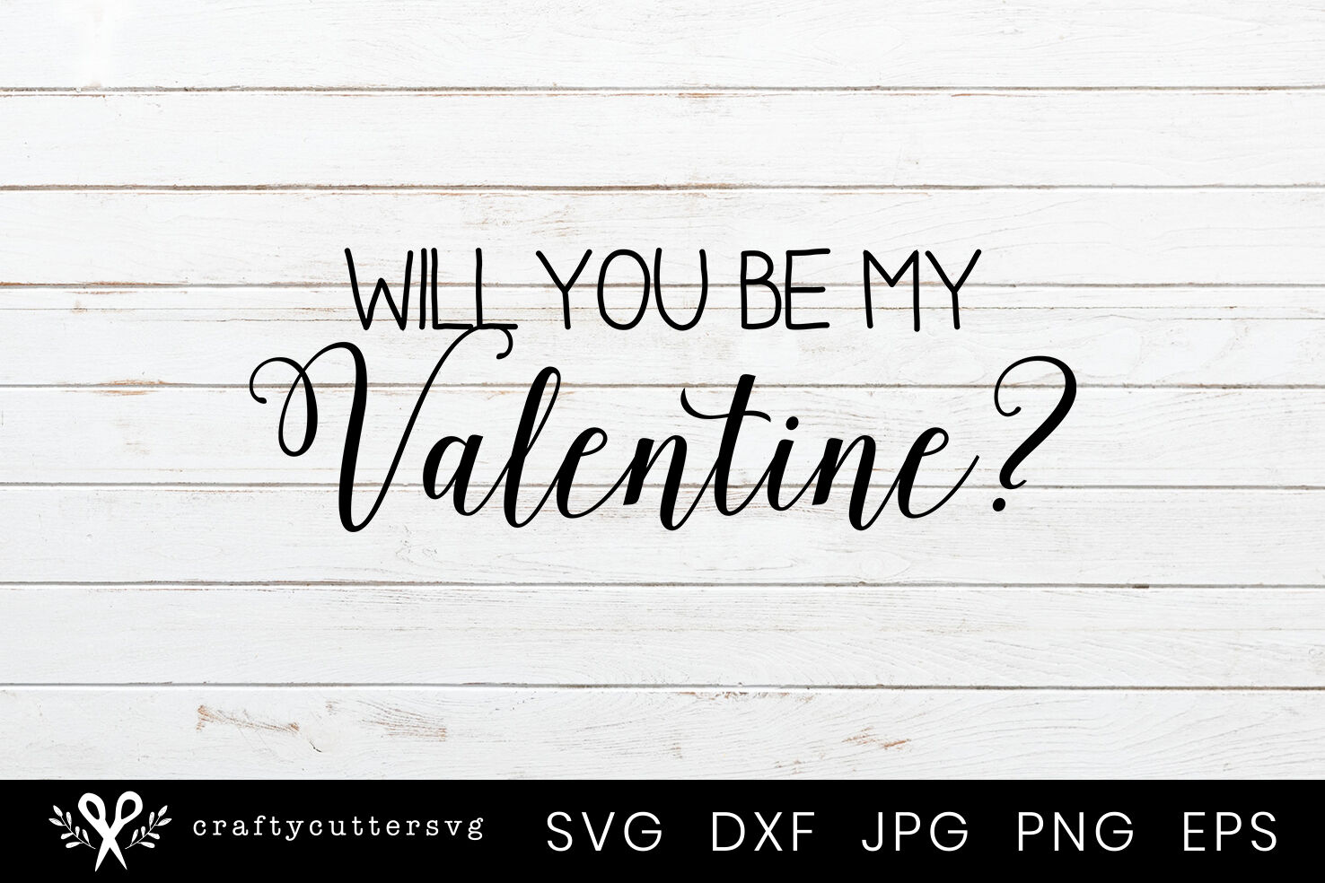 Will you be my Valentine? Valentine's Day Svg File By Crafty Cutter SVG