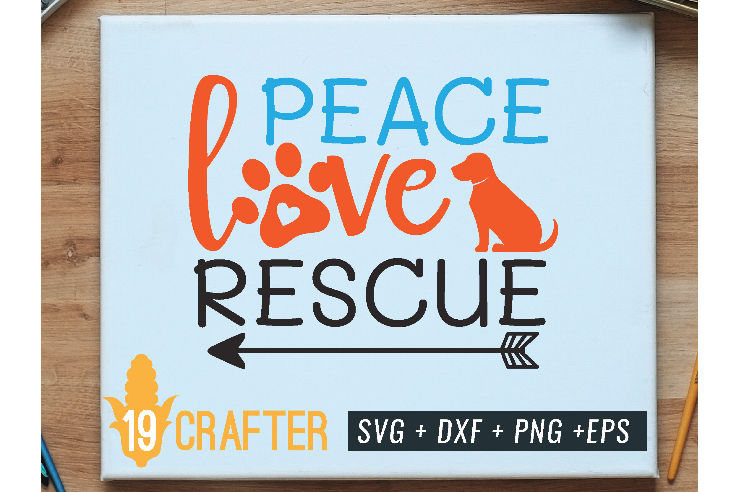 peace love rescue animal svg cut file By greatype19 | TheHungryJPEG.com