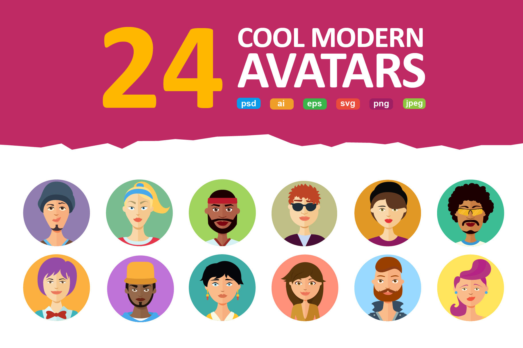 Avatar Icons People collection By NikoDzhi Art