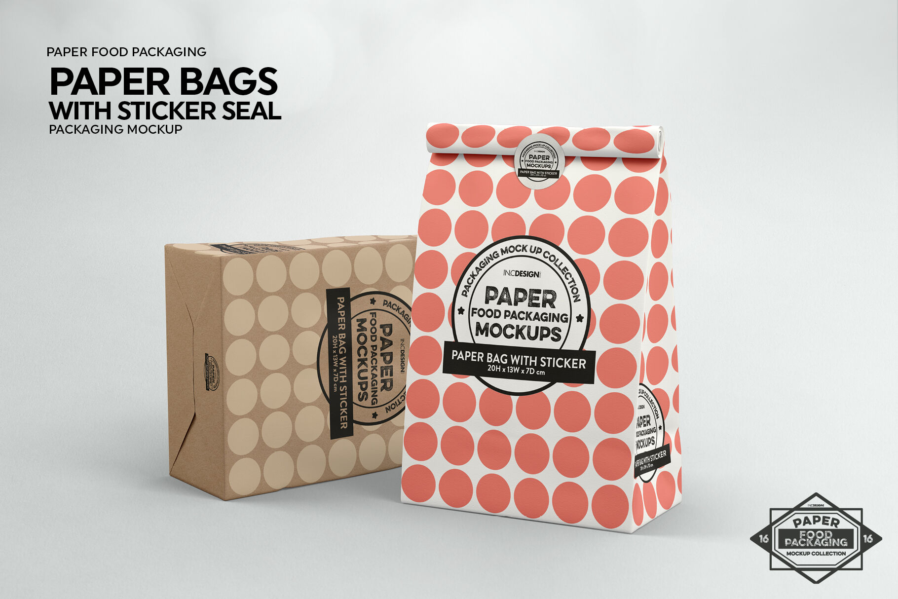 Vol 13: Paper Food Box Packaging Mockups By INC Design Studio