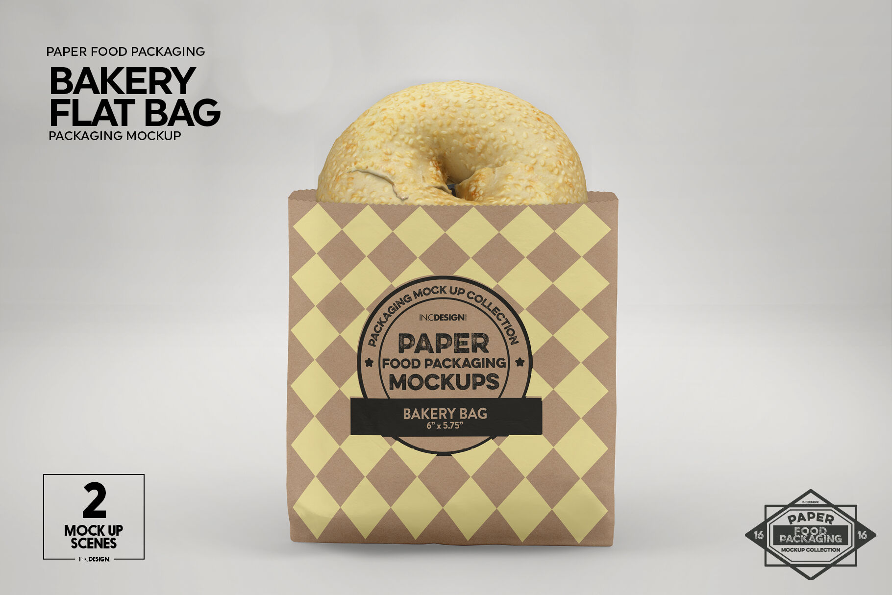 Download Flat Bakery Bags Packaging Mockup By INC Design Studio | TheHungryJPEG.com
