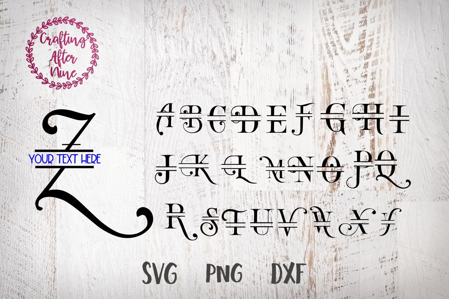 Letter J Split Monogram SVG