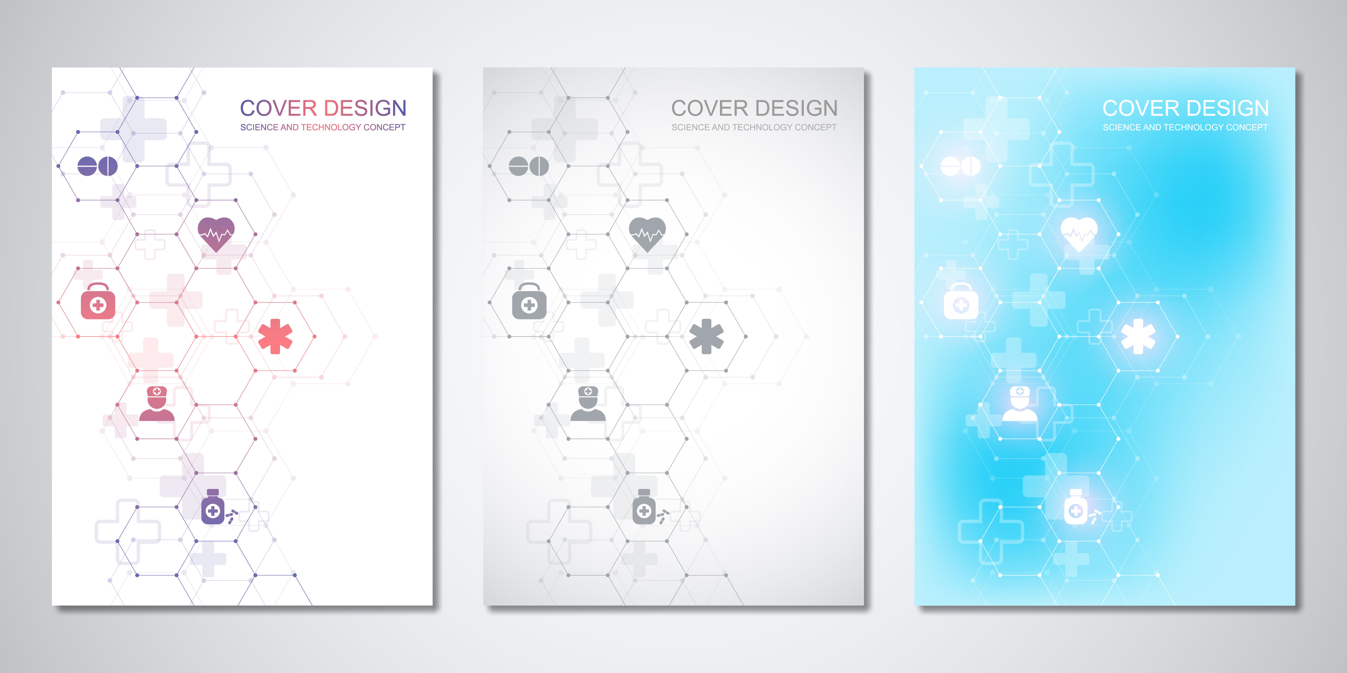 Template Brochure Or Cover Design Book Flyer With Medical Icons And By Brkcloud Thehungryjpeg Com