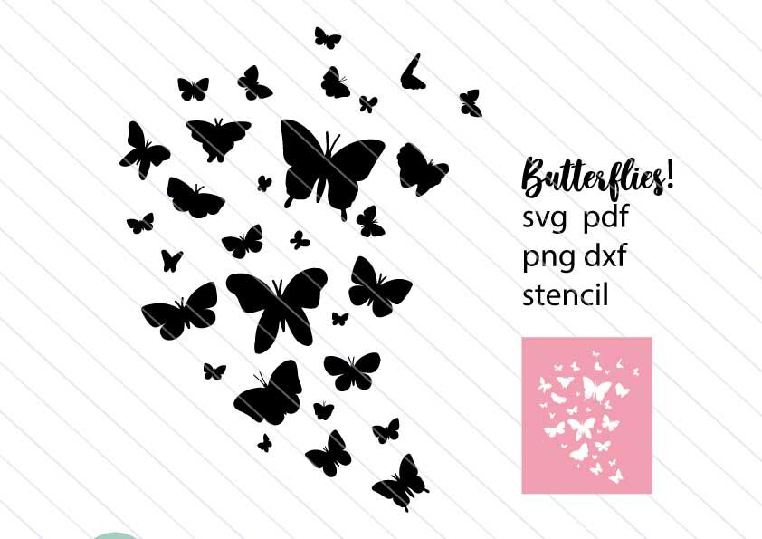 Download All Free Svg Cut Files Vector Silhouette Butterfly Svg SVG, PNG, EPS, DXF File