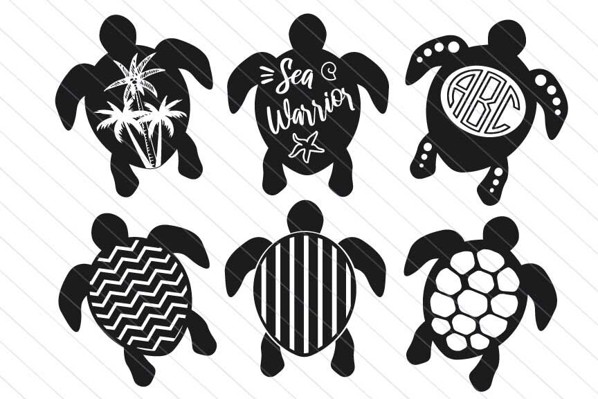 Download Turtles svg turtle silhouette vector clipart, turtle monogram svg By Betta Mayer | TheHungryJPEG.com