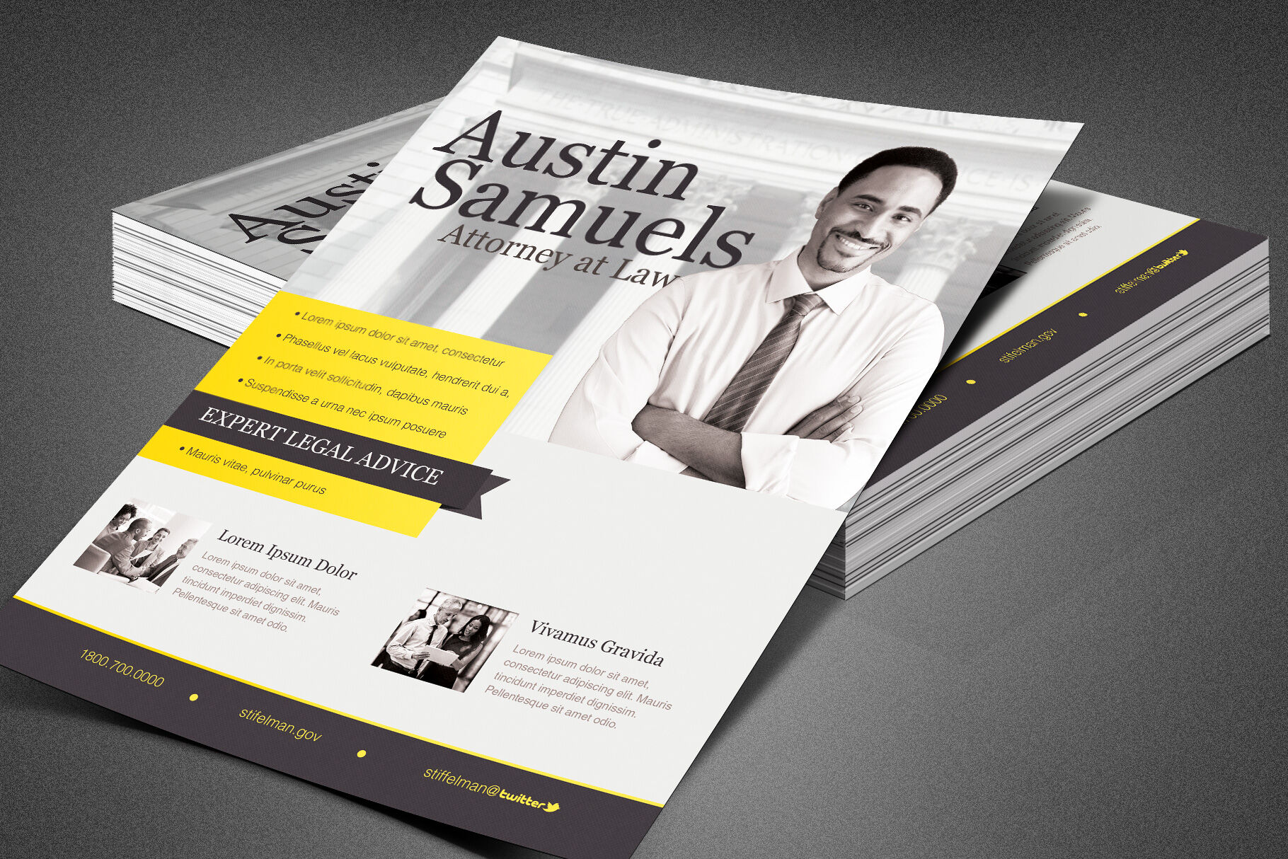 Attorney At Law Flyer Template By Creativedesigns