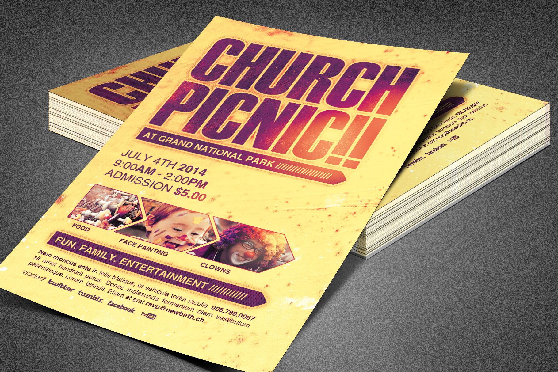 Church Picnic Flyer Template By CreativeDesigns