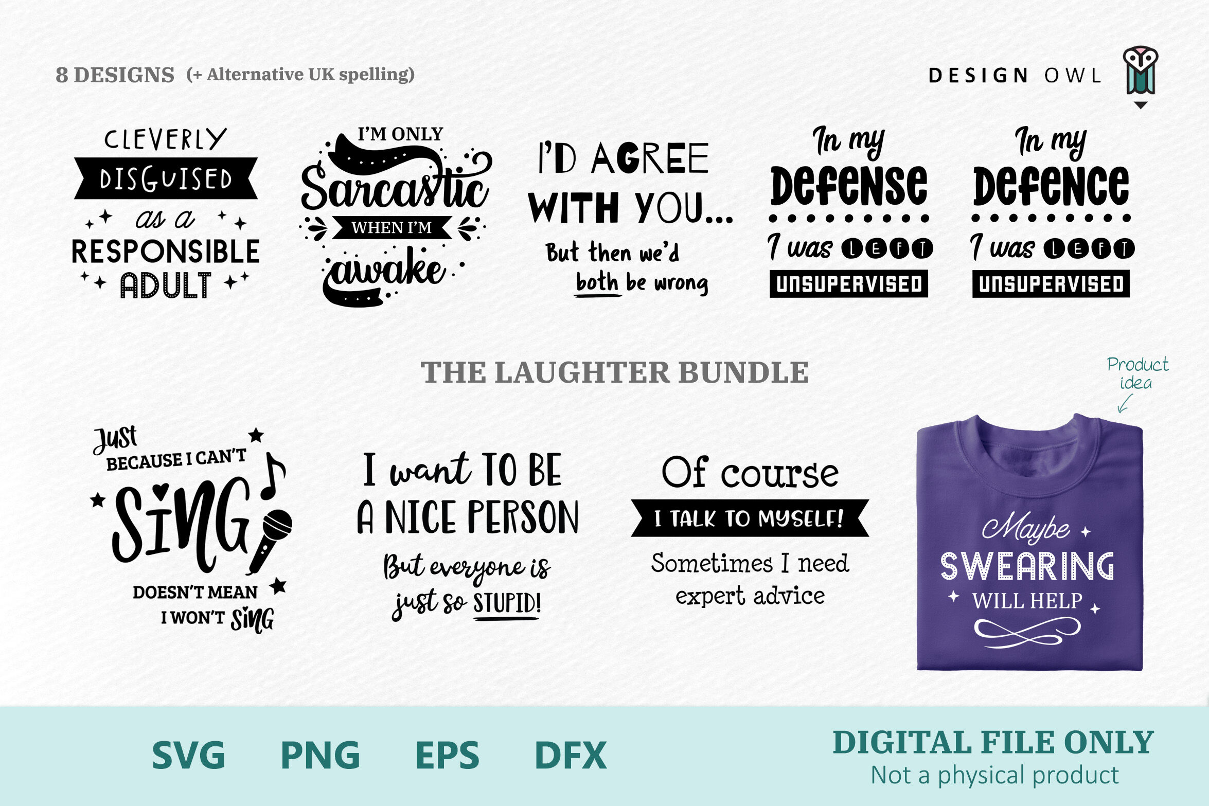 Download The Laughter Bundle Svg Cut Files By Design Owl Thehungryjpeg Com