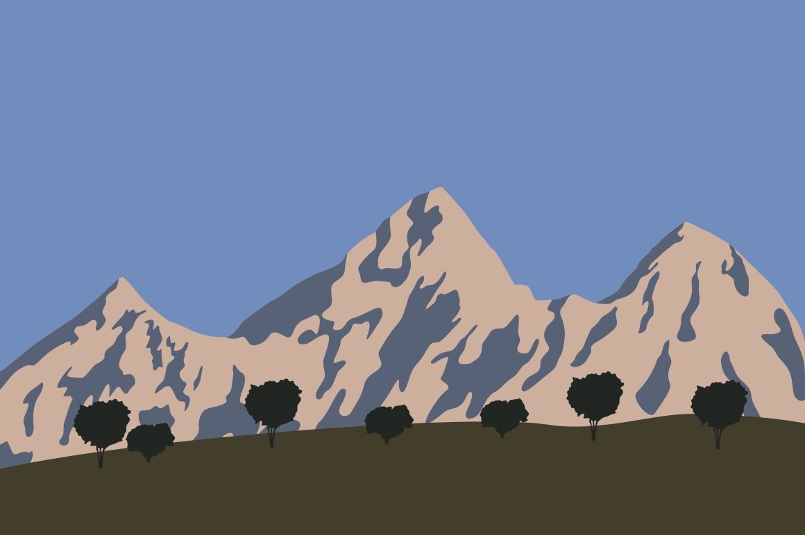 Mountain Illustration 4 By Vectorseller | TheHungryJPEG