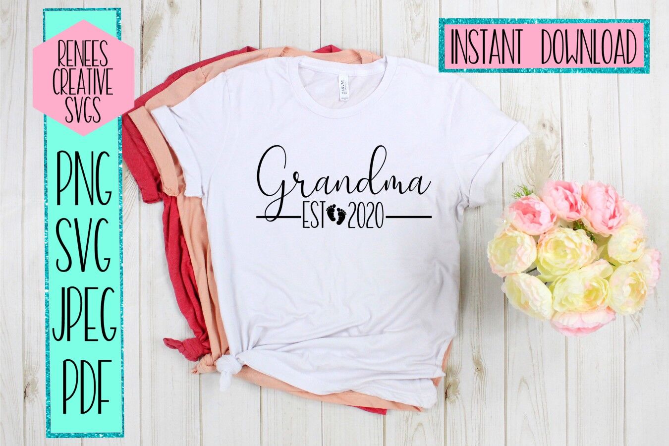 Download Grandma Est 2020 New Grandparents Svg Cut File By Renee S Creative Svg S Thehungryjpeg Com