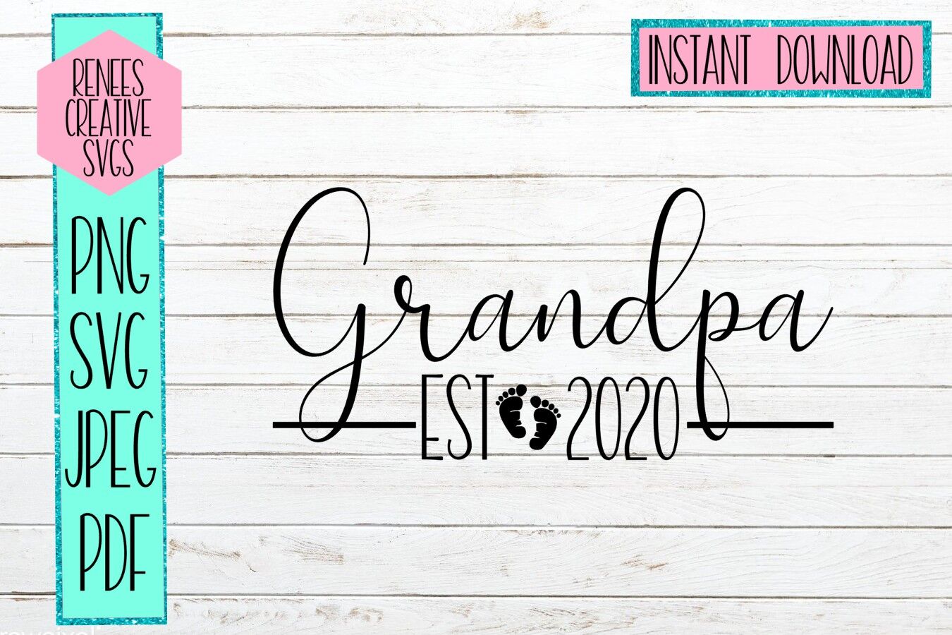 Grandpa Est 2020 New Grandparents Svg Cut File By Renee S Creative Svg S Thehungryjpeg Com