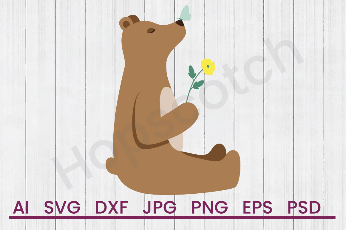 Bear Cub Svg File Dxf File By Hopscotch Designs Thehungryjpeg Com