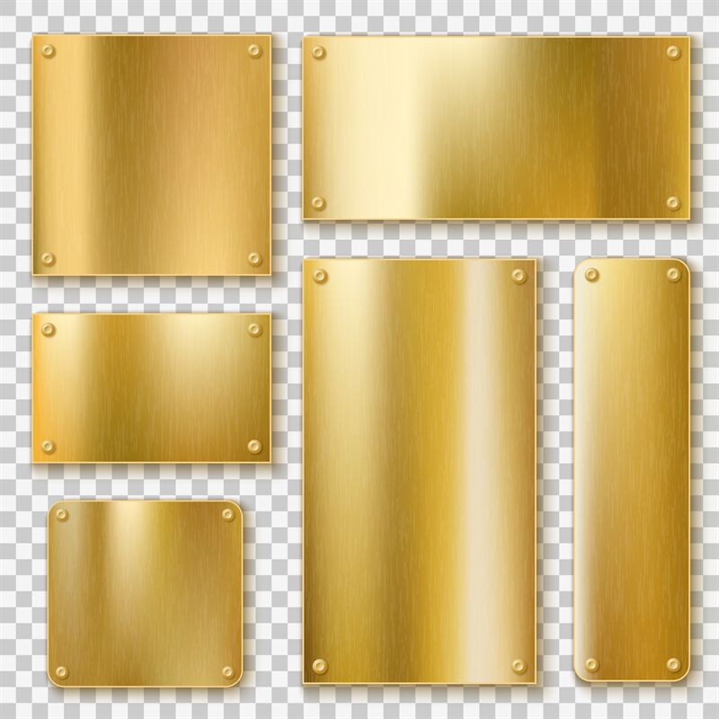 Golden Plates Gold Metallic Yellow Plate Shiny Bronze Banner Polish By Yummybuum Thehungryjpeg Com
