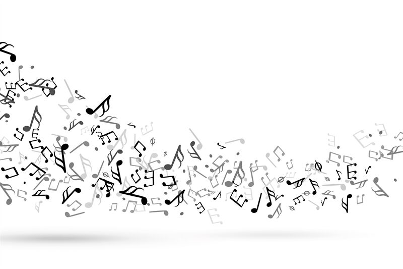Music Notes Swirl Wave With Notes Musical Stave Key Harmony Symphony By Yummybuum Thehungryjpeg Com