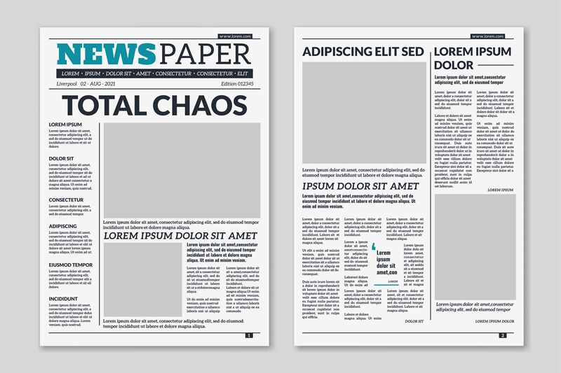 blank newspaper templates