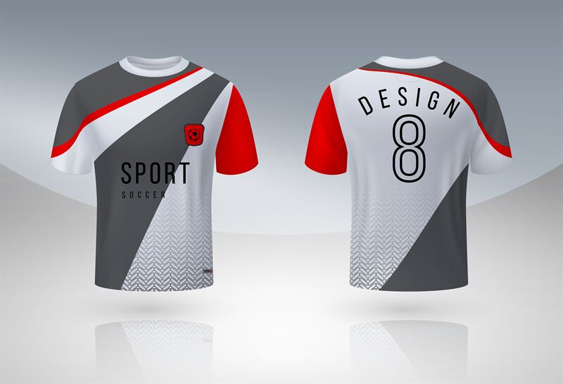 Download Realistic soccer shirt. Jersey sport uniform mock up, 3D ...