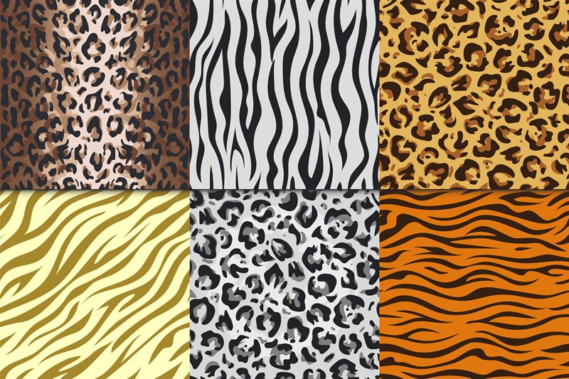 Zebra and leopard pattern mix. Wild animal print seamless