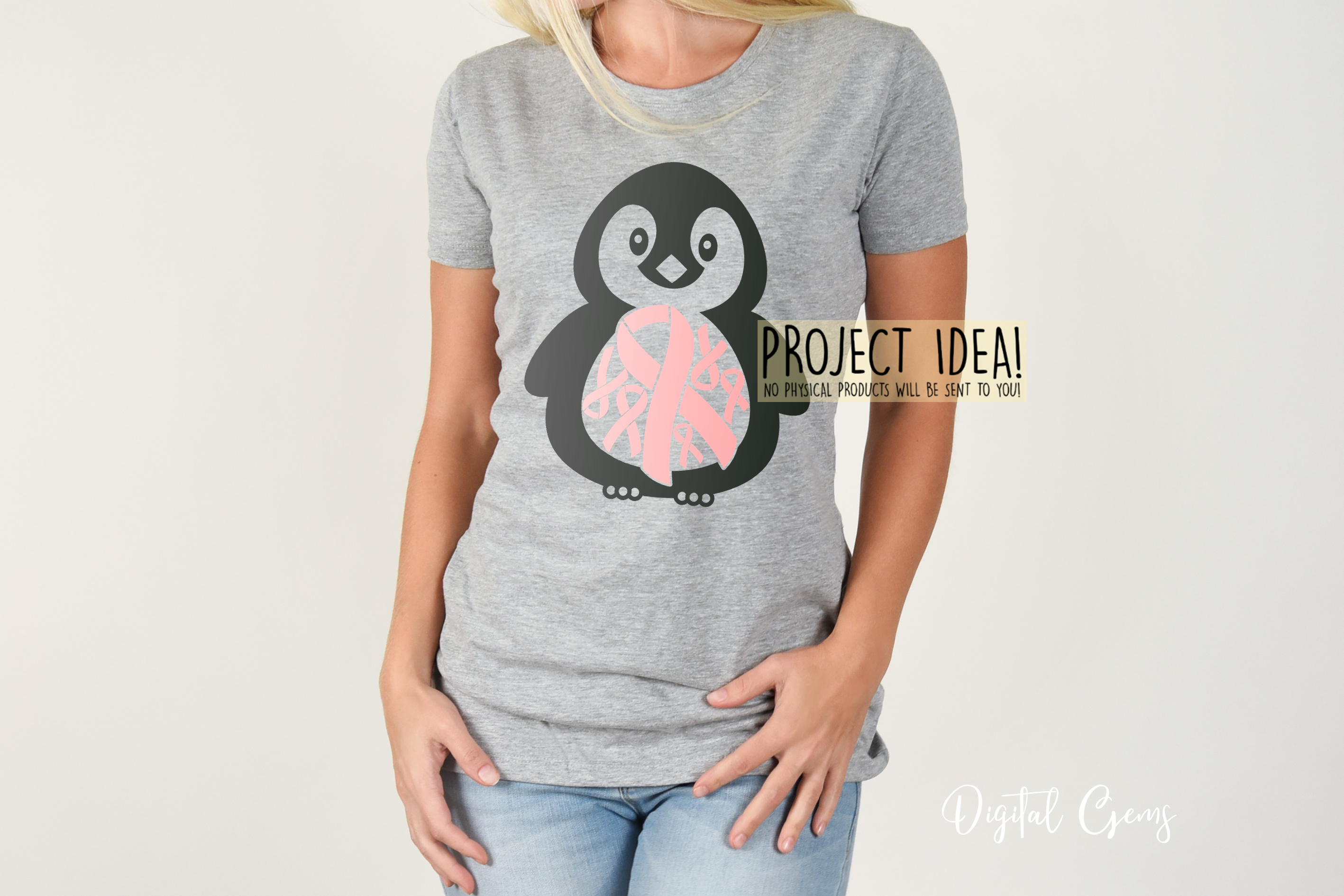 Penguin Breast Cancer Survivor Design By Digital Gems Thehungryjpeg Com