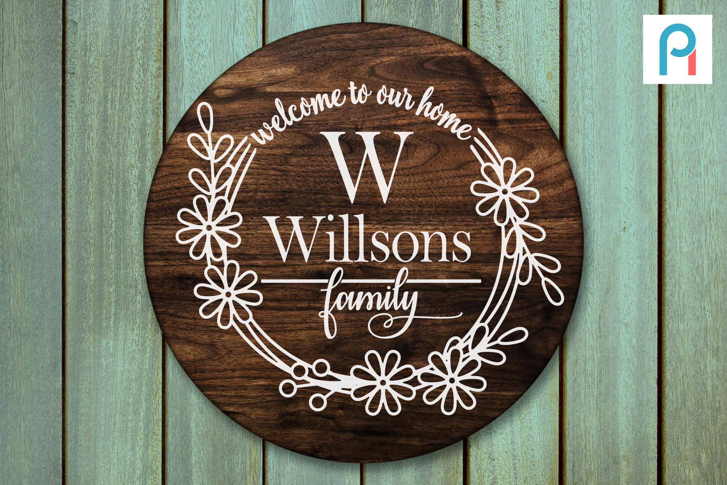 Welcome to Our Home SVG Cut Files Bold Welcome to our Home Round SVG Instant Download jpeg png svg pdf eps dxf