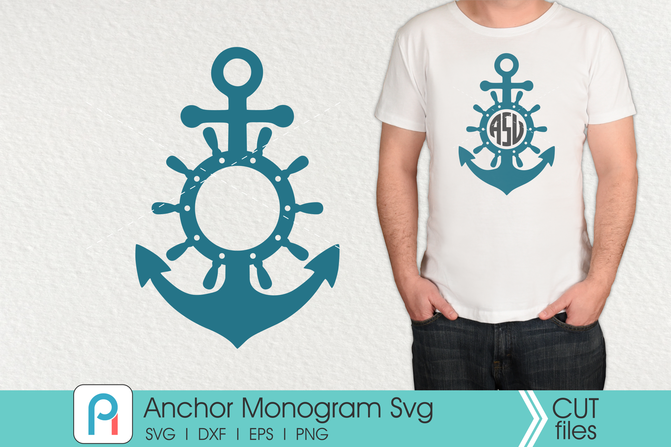 Download Anchor Monogram Svg Anchor Svg Anchor Clip Art Anchor Dxf By Pinoyart Thehungryjpeg Com