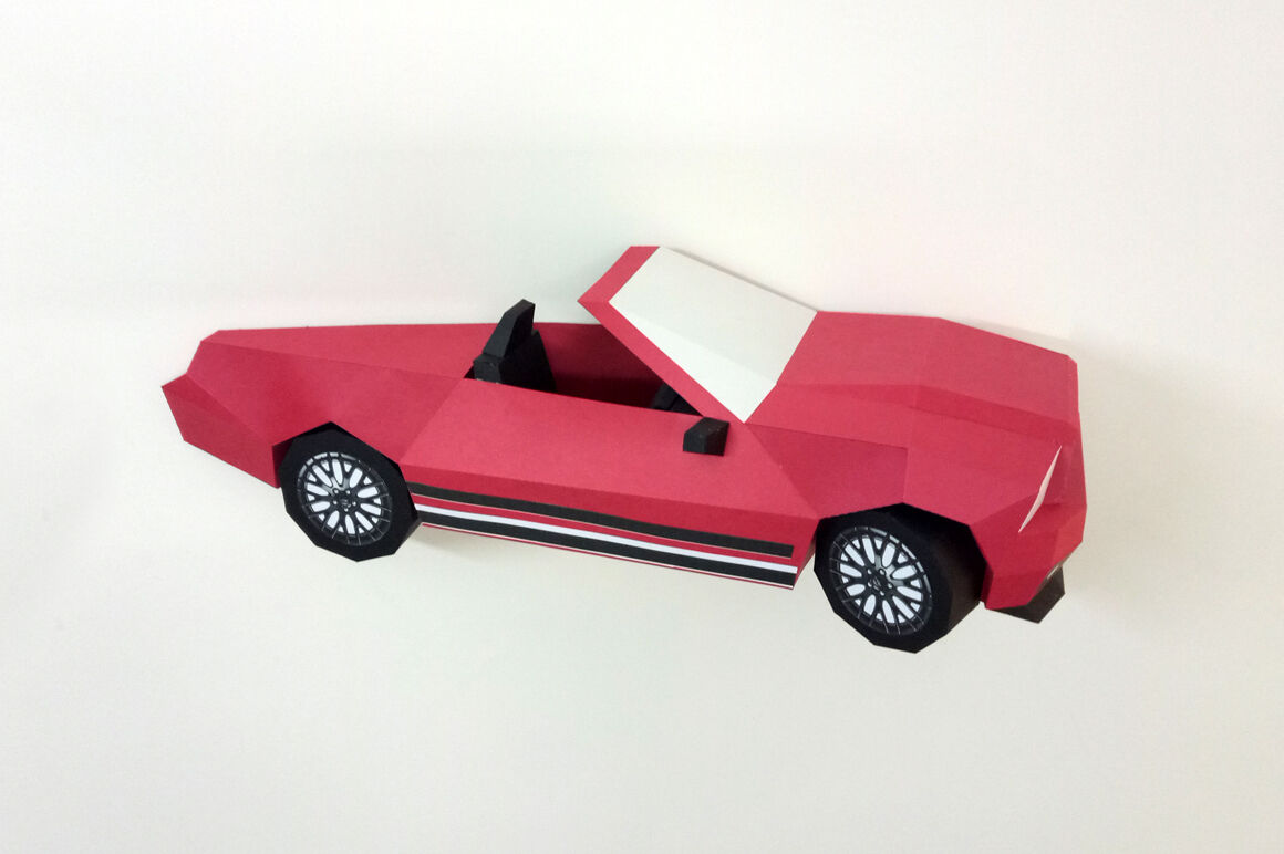 DIY Papercraft Car,Papercraft Wall decor,3d wall art,Lowpoly Car,3d car model,Printable car Templates,PDF Templates,Car svg,3d wall decor