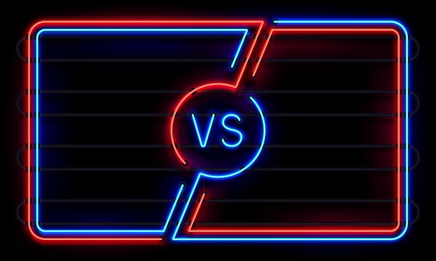 Versus Neon Frame Sport Battle Glowing Lines Banner Vs Duel Sign Sp By Tartila Thehungryjpeg Com