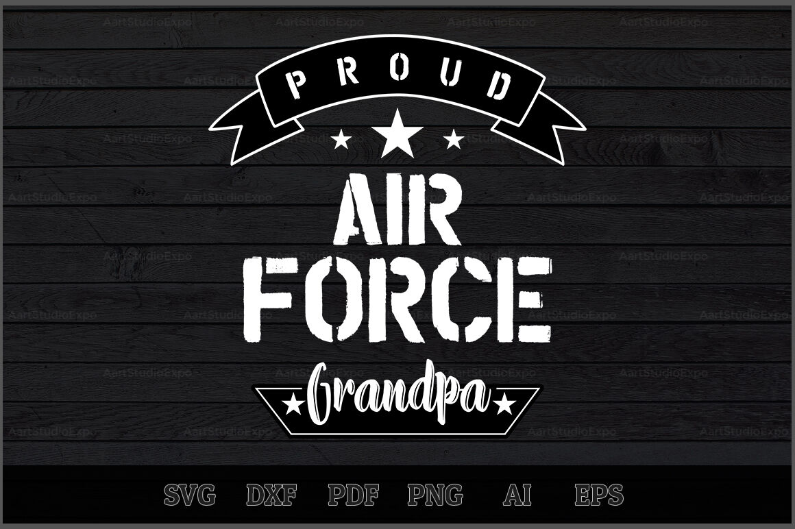 Download Proud Air Force Grandpa SVG Design By Creative Art | TheHungryJPEG.com