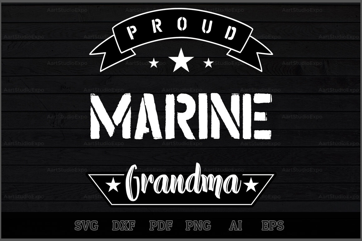 Proud Marine Grandma Svg Design By Creative Art Thehungryjpeg Com