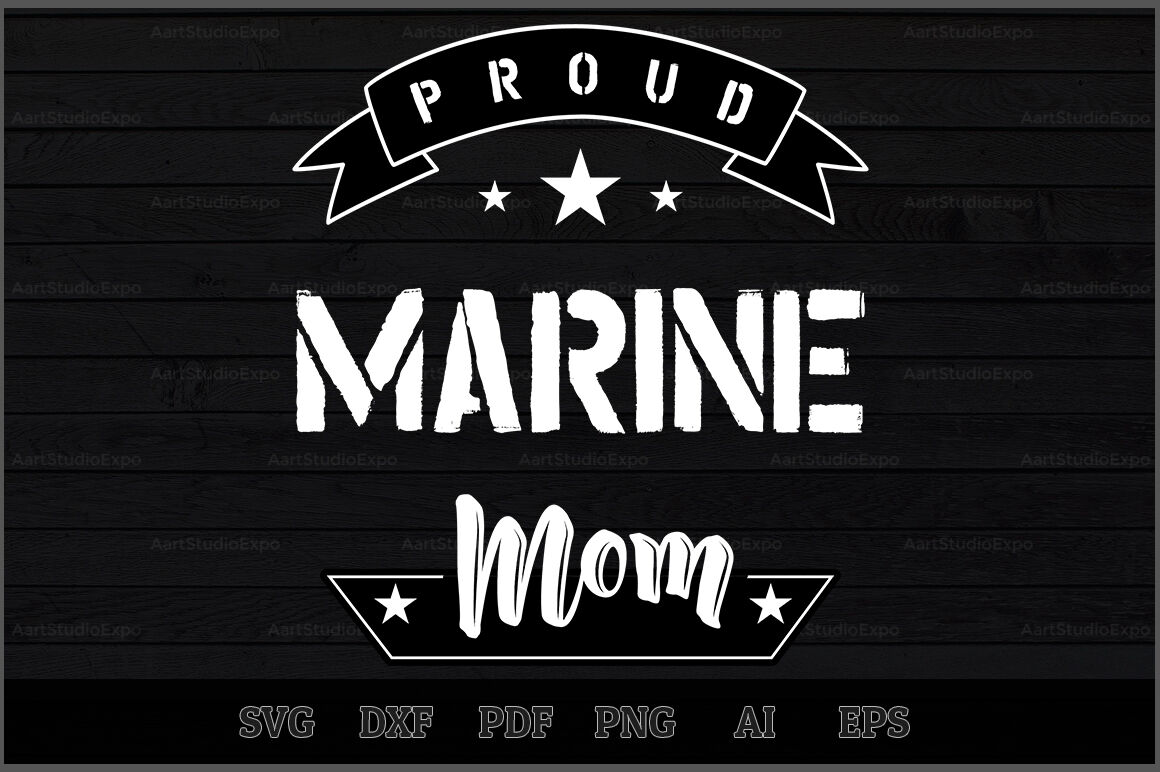 Download Proud Marine Mom Svg Design By Creative Art Thehungryjpeg Com