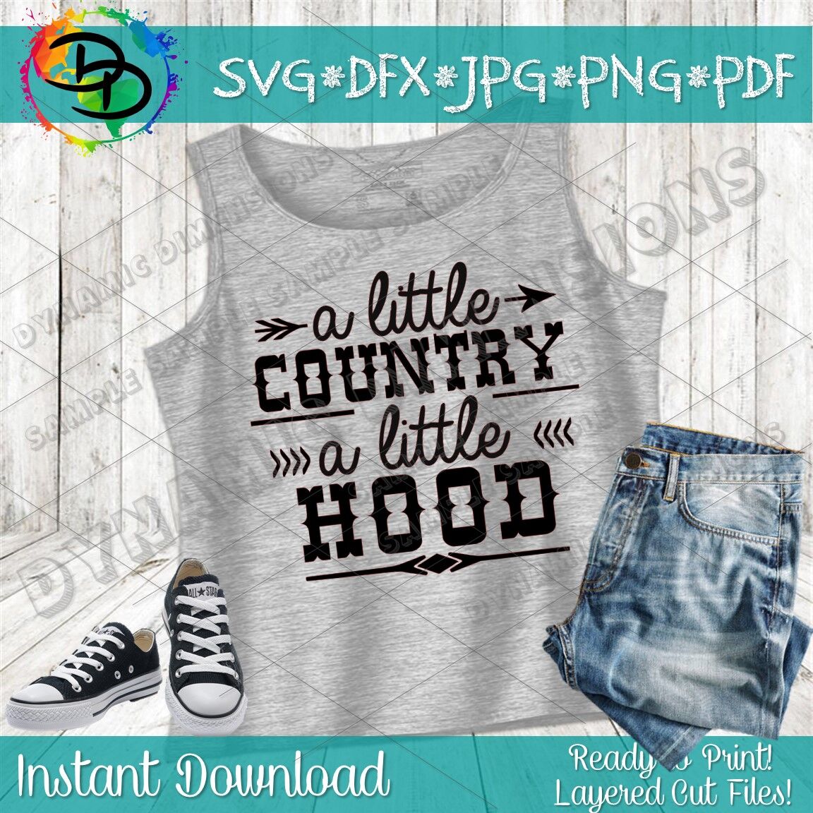 Download A Little Country A Little Hood Svg Vector Digital File Song Lyrics S By Dynamic Dimensions Thehungryjpeg Com