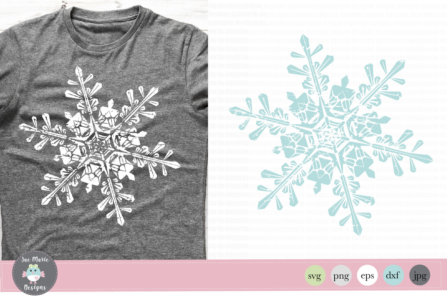 Download Distressed Snowflake Svg Snowflake Clipart By Jae Marie Digital Designs Thehungryjpeg Com