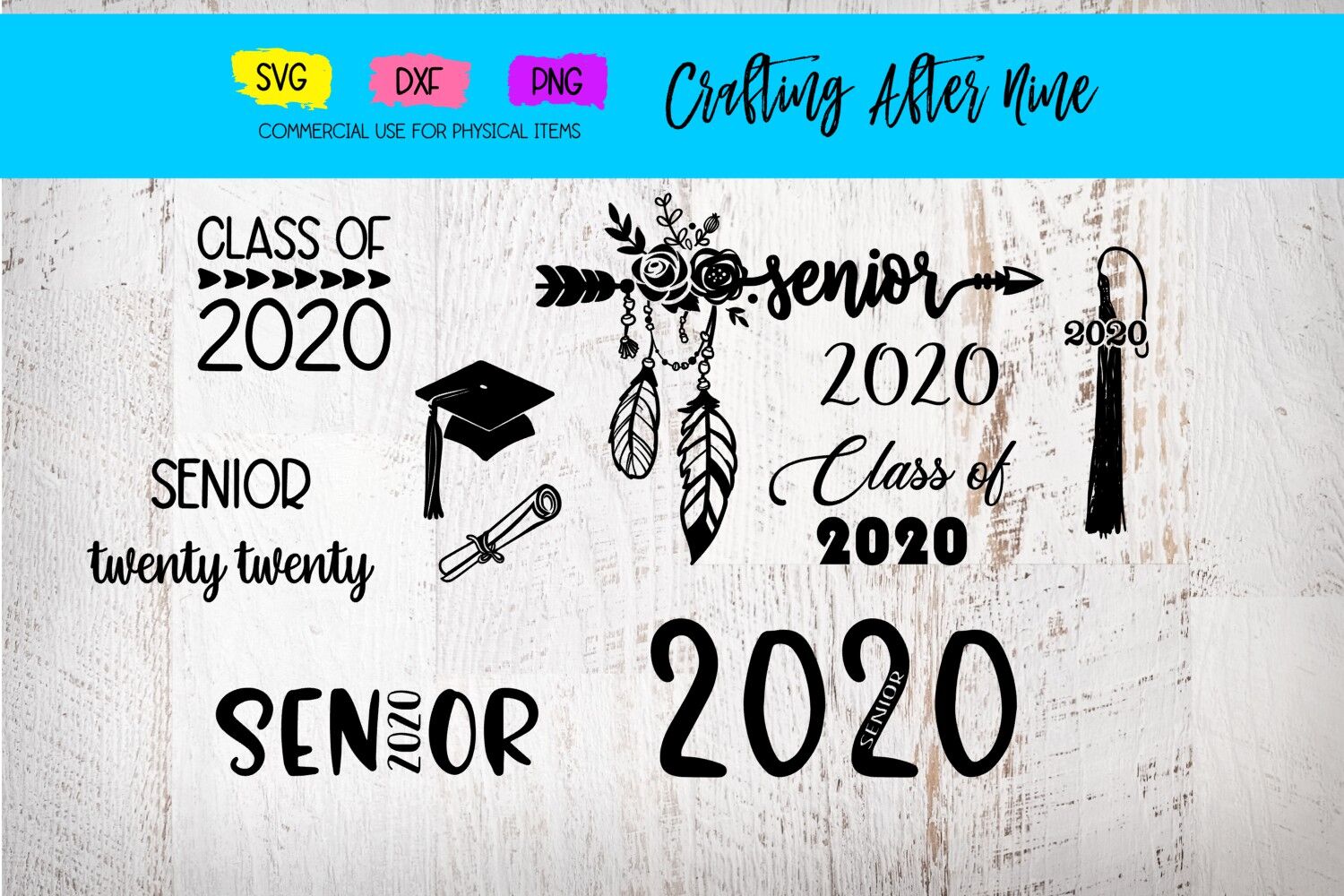 Download Senior 2020 Svg, Graduation Bundle, Diploma, Graduation Cap, Class of By Crafting After Nine ...