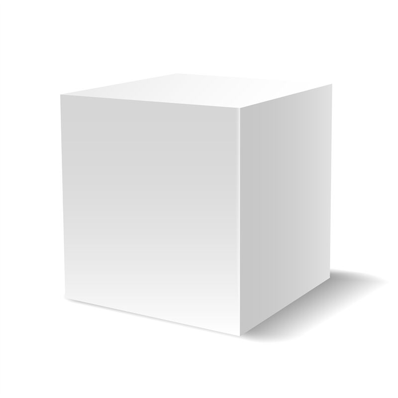 White 3d Cube By Vectortatu Thehungryjpeg Com