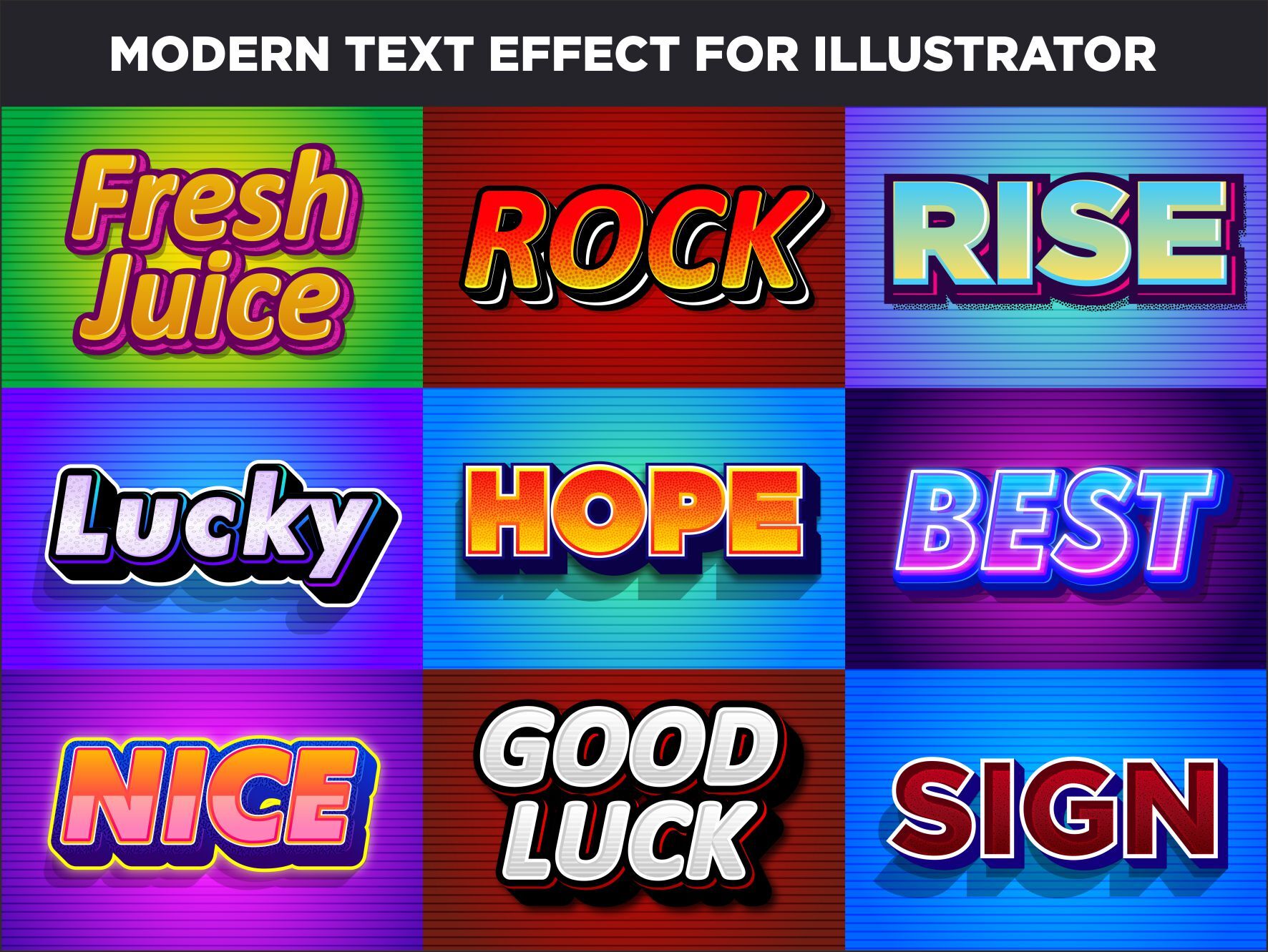 download text effect styler illustrator