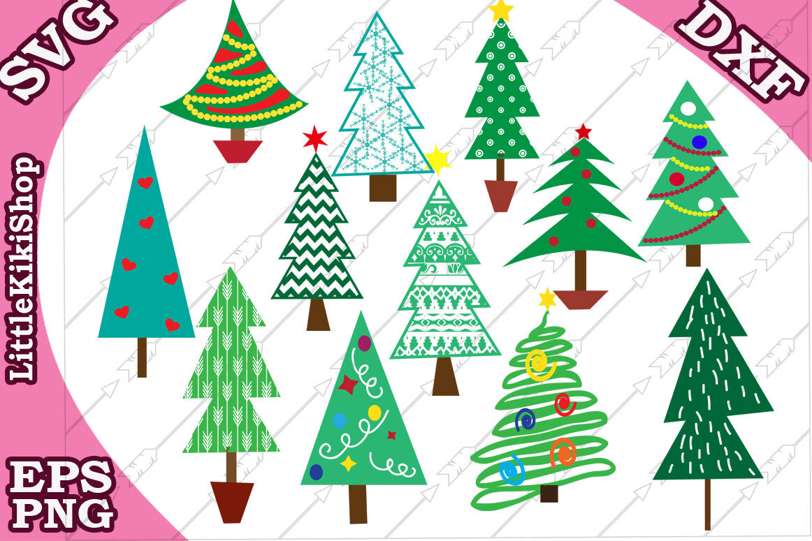 Christmas Tree Svg Christmas Tree Clipart Christmas Bundle By Littlekikishop Thehungryjpeg Com