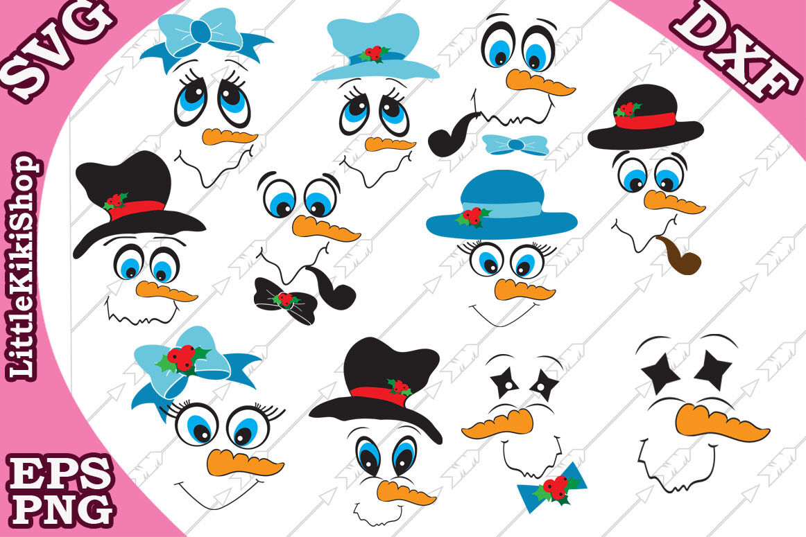 Snowman Face Svg Snowman Svg Christmas Snowman Clipart By Littlekikishop Thehungryjpeg Com